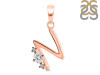 Cubic Zirconia Alphabet N Pendant CUZ-RDA-14.