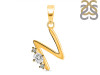 Cubic Zirconia Alphabet N Pendant CUZ-RDA-14.