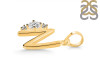 Cubic Zirconia Alphabet N Pendant CUZ-RDA-14.
