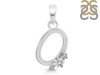 Cubic Zirconia Alphabet O Pendant CUZ-RDA-15.