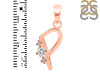 Cubic Zirconia Alphabet P Pendant CUZ-RDA-16.