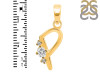 Cubic Zirconia Alphabet P Pendant CUZ-RDA-16.