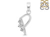 Cubic Zirconia Alphabet P Pendant CUZ-RDA-16.