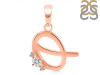 Cubic Zirconia Alphabet Q Pendant CUZ-RDA-17.