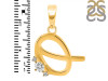 Cubic Zirconia Alphabet Q Pendant CUZ-RDA-17.