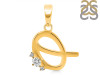 Cubic Zirconia Alphabet Q Pendant CUZ-RDA-17.