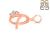 Cubic Zirconia Alphabet Q Pendant CUZ-RDA-17.