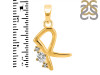 Cubic Zirconia Alphabet R Pendant CUZ-RDA-18.