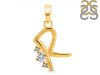 Cubic Zirconia Alphabet R Pendant CUZ-RDA-18.