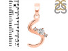 Cubic Zirconia Alphabet S Pendant CUZ-RDA-19.