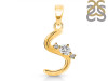 Cubic Zirconia Alphabet S Pendant CUZ-RDA-19.