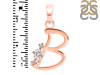 Cubic Zirconia Alphabet B Pendant CUZ-RDA-2.