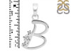 Cubic Zirconia Alphabet B Pendant CUZ-RDA-2.