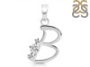 Cubic Zirconia Alphabet B Pendant CUZ-RDA-2.