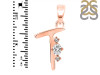 Cubic Zirconia Alphabet T Pendant CUZ-RDA-20.