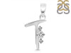 Cubic Zirconia Alphabet T Pendant CUZ-RDA-20.