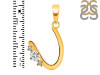 Cubic Zirconia Alphabet U Pendant CUZ-RDA-21.