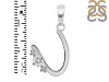 Cubic Zirconia Alphabet U Pendant CUZ-RDA-21.