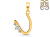 Cubic Zirconia Alphabet U Pendant CUZ-RDA-21.