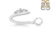 Cubic Zirconia Alphabet U Pendant CUZ-RDA-21.