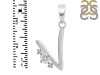 Cubic Zirconia Alphabet V Pendant CUZ-RDA-22.
