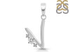 Cubic Zirconia Alphabet V Pendant CUZ-RDA-22.