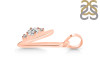 Cubic Zirconia Alphabet V Pendant CUZ-RDA-22.