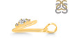 Cubic Zirconia Alphabet V Pendant CUZ-RDA-22.