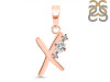 Cubic Zirconia Alphabet X Pendant CUZ-RDA-24.
