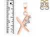 Cubic Zirconia Alphabet X Pendant CUZ-RDA-24.
