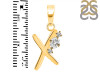 Cubic Zirconia Alphabet X Pendant CUZ-RDA-24.