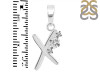 Cubic Zirconia Alphabet X Pendant CUZ-RDA-24.
