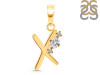 Cubic Zirconia Alphabet X Pendant CUZ-RDA-24.