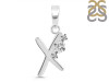 Cubic Zirconia Alphabet X Pendant CUZ-RDA-24.