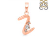 Cubic Zirconia Alphabet Z Pendant CUZ-RDA-26.