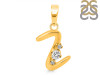 Cubic Zirconia Alphabet Z Pendant CUZ-RDA-26.