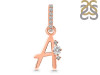 Cubic Zirconia Alphabet A Pendant CUZ-RDA-27.