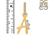 Cubic Zirconia Alphabet A Pendant CUZ-RDA-27.
