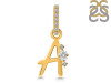 Cubic Zirconia Alphabet A Pendant CUZ-RDA-27.