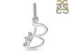 Cubic Zirconia Alphabet B Pendant CUZ-RDA-28.
