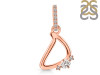 Cubic Zirconia Alphabet D Pendant CUZ-RDA-30.