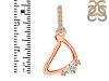 Cubic Zirconia Alphabet D Pendant CUZ-RDA-30.