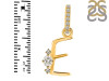 Cubic Zirconia Alphabet E Pendant CUZ-RDA-31.