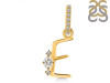 Cubic Zirconia Alphabet E Pendant CUZ-RDA-31.