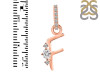 Cubic Zirconia Alphabet F Pendant CUZ-RDA-32.