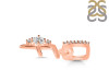 Cubic Zirconia Alphabet F Pendant CUZ-RDA-32.