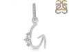 Cubic Zirconia Alphabet G Pendant CUZ-RDA-33.