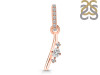 Cubic Zirconia Alphabet I Pendant CUZ-RDA-35.