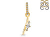 Cubic Zirconia Alphabet I Pendant CUZ-RDA-35.