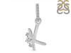 Cubic Zirconia Alphabet K Pendant CUZ-RDA-37.